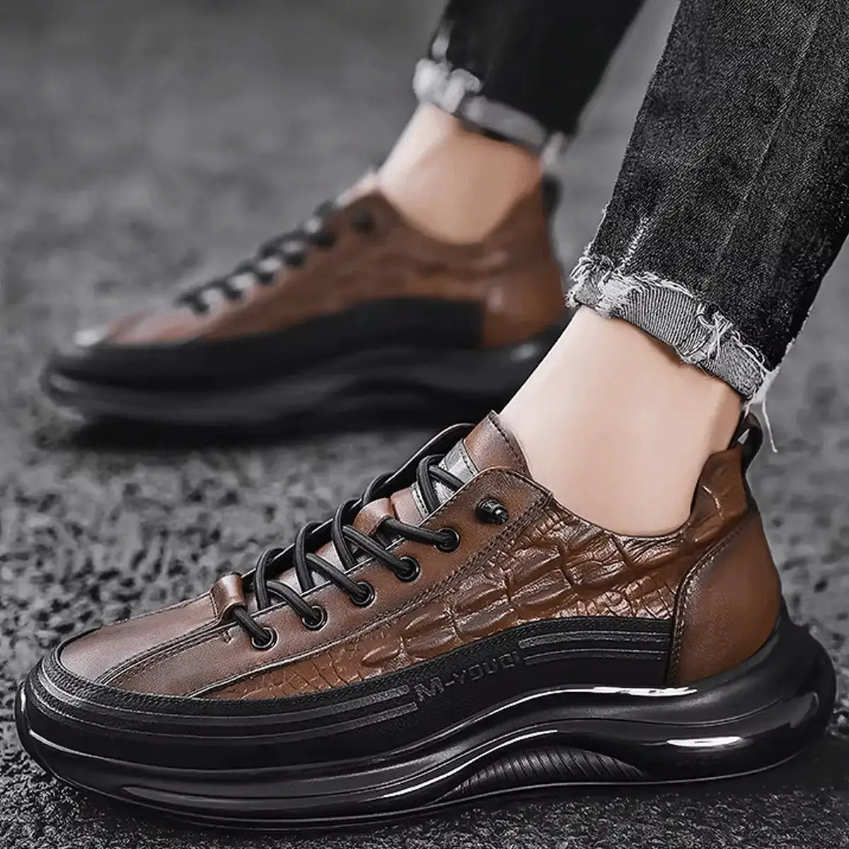 Drako® Men's Croc Skin Sneakers