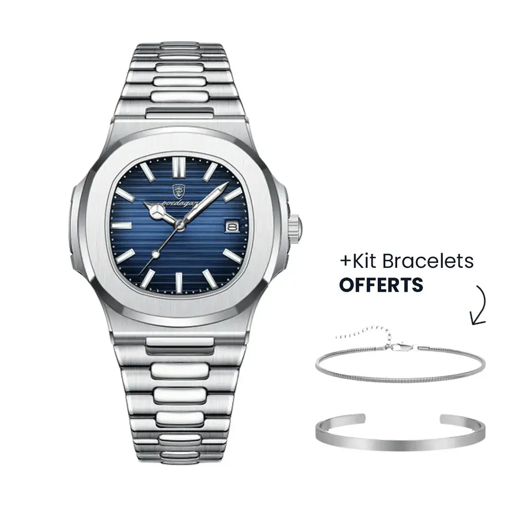 Men's Luxe Nautilus™ Watch with Complimentary Bracelet Kit – Great Deal!
